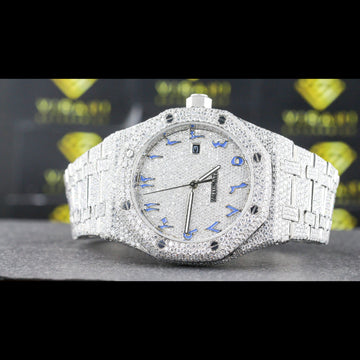 Moissanite Studded Watch Swiss Movement Automatic Watch For Man