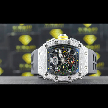Moissanite Iced Out Watch Swiss Movement Automatic Watch For Man