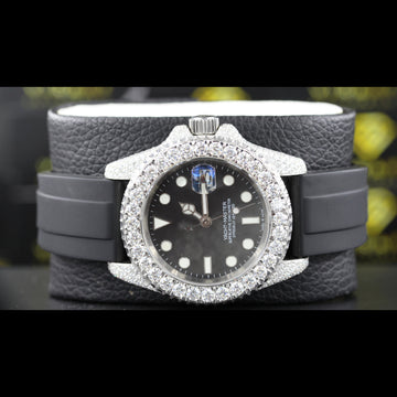 Moissanite Iced Out Watch Swiss Movement Automatic Watch For Man