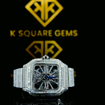 MOISSANITE ICED OUT WATCH SWISS MOVEMENT AUTOMATIC WATCH FOR MAN