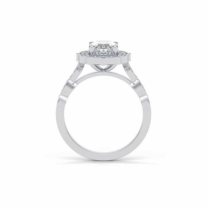 1.31 CARAT OVAL CUT MOISSANITE RING FOR ENGAGEMENT & WEDDING