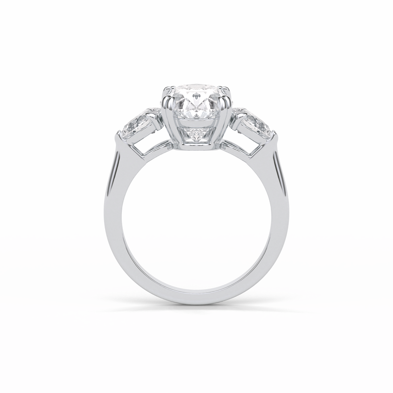 3.75 CARAT OVAL CUT MOISSANITE RING FOR ENGAGEMENT & WEDDING
