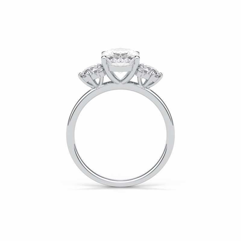 1.91 CARAT OVAL CUT MOISSANITE RING FOR ENGAGEMENT & WEDDING