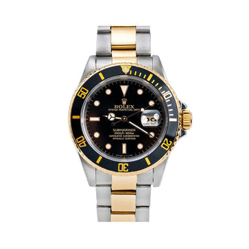 Rolex Submariner Date Black Dial With Two Tone Bracelet