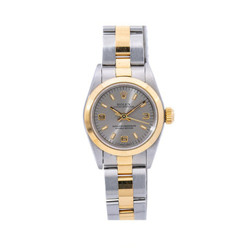 Rolex Oyster Perpetual Silver Dial With Two Tone Oyster Bracelet