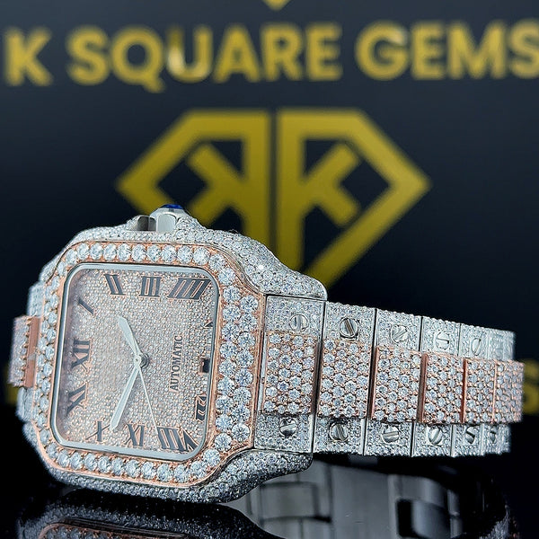 Introducing The Latest Customized New Arrival Luxury Brand Wrist Watch For Men Featuring Exquisite Moissanite Diamonds