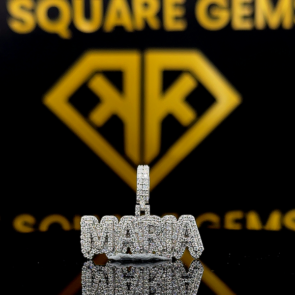 GlowMaria 0.85 Ct VVS1 Moissanite Custom Pendant in 925 Sterling Silver