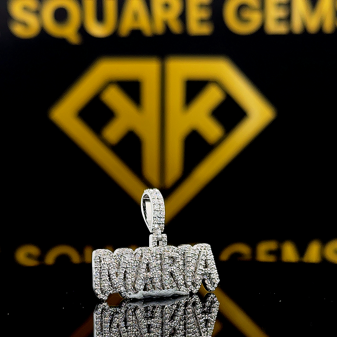GlowMaria 0.85 Ct VVS1 Moissanite Custom Pendant in 925 Sterling Silver