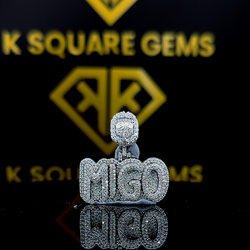 GlimmerMigo 1.97 Ct VVS1 Moissanite Custom Pendant in 925 Sterling Silver offers stunning brilliance and luxury with personalized design options for modern style.