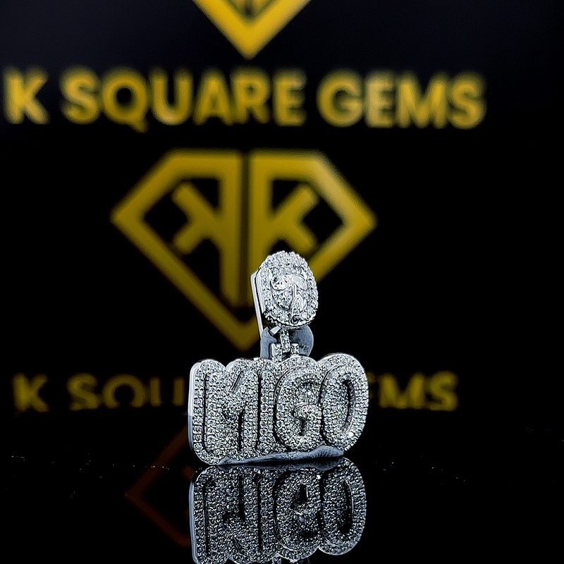 GlimmerMigo 1.97 Ct VVS1 Moissanite Custom Pendant in 925 Sterling Silver offers stunning brilliance and luxury with personalized design options for modern style.