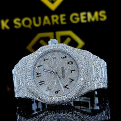 Latest Design Customized Fashion Jewelry Fully Iced Out Vvs Moissanite Stainless steel Wrist Watch For Men Top Quality