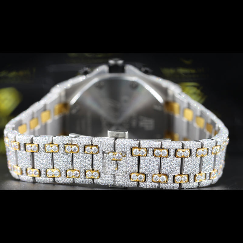 Moissanite Studded Watch Swiss Movement Automatic Watch For Man