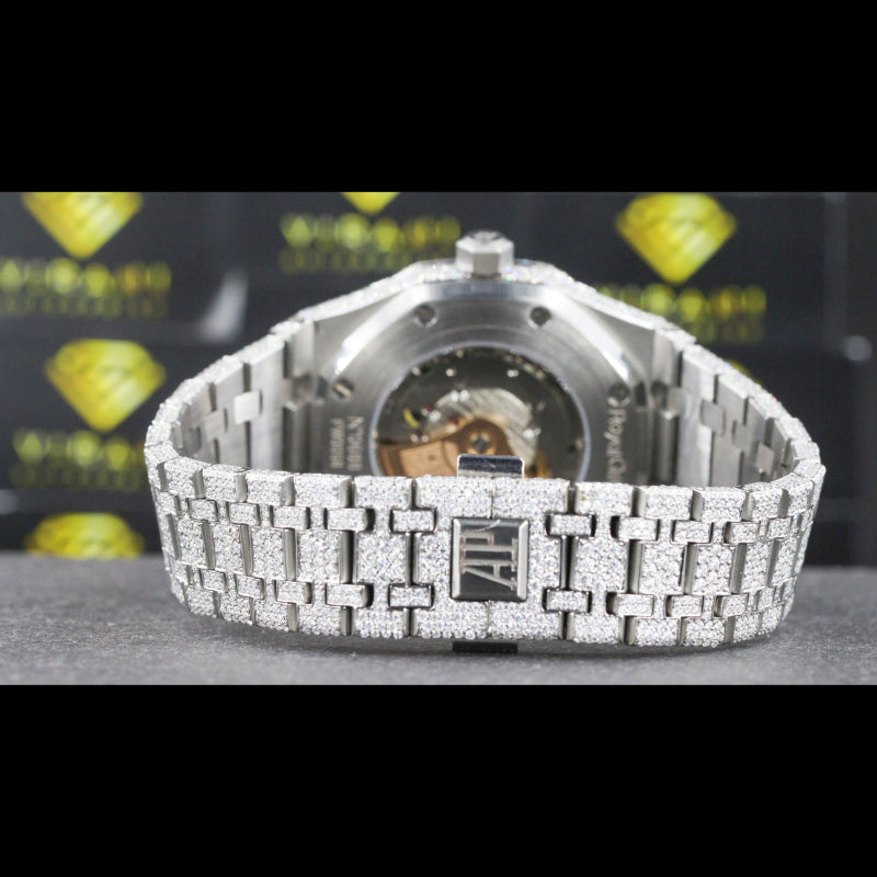 Moissanite Studded Watch Swiss Movement Automatic Watch For Man