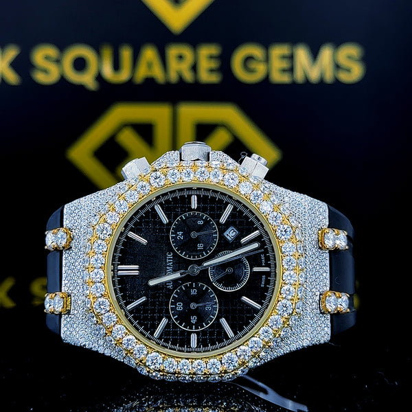 Stainless Steel Moissanite Diamonds Watches VVS Clarity 41mm Dial Elevates Mens Fashion Sophistication Hip Hop Style