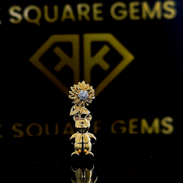 Bloom Bear Moissanite Pendant