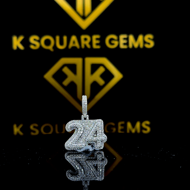 Custom Moissanite Diamond "24" Pendant