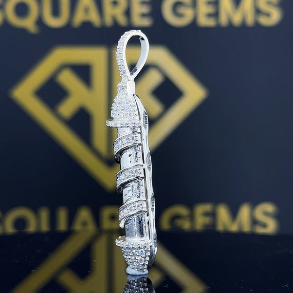 TwistTower VVS1 Moissanite Pendant