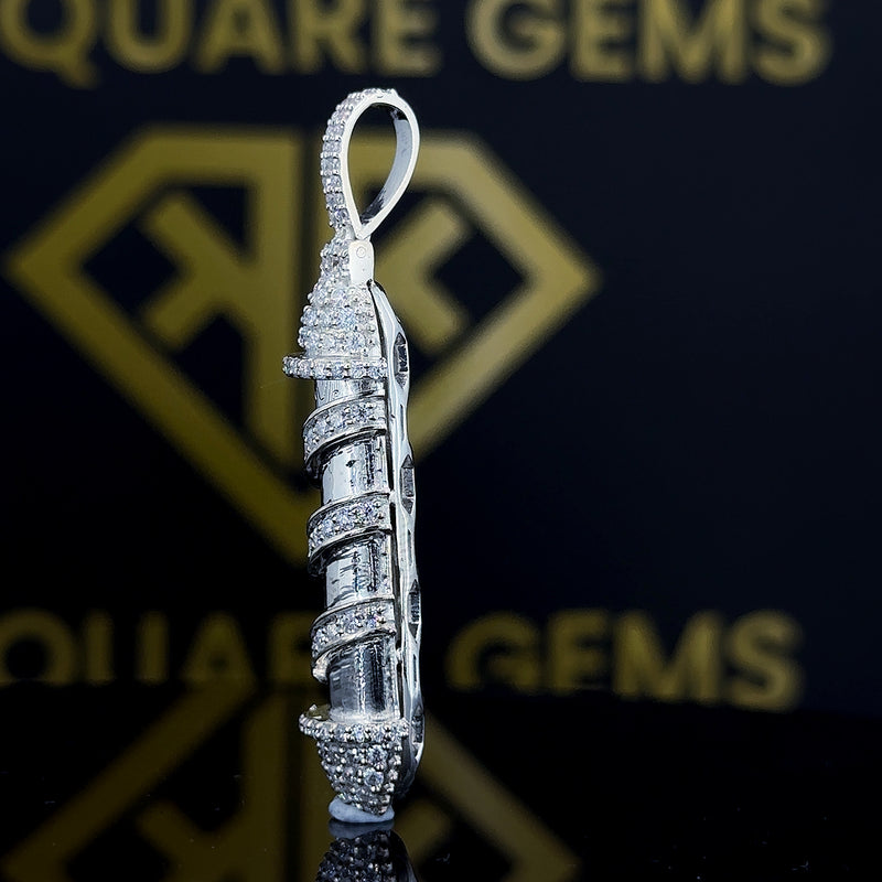 TwistTower VVS1 Moissanite Pendant