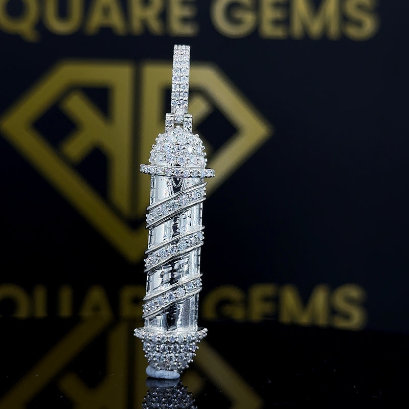 TwistTower VVS1 Moissanite Pendant