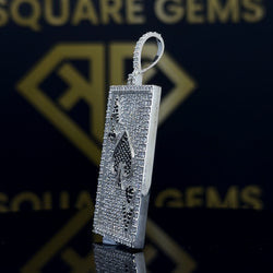 Ace's Edge Moissanite Pendant