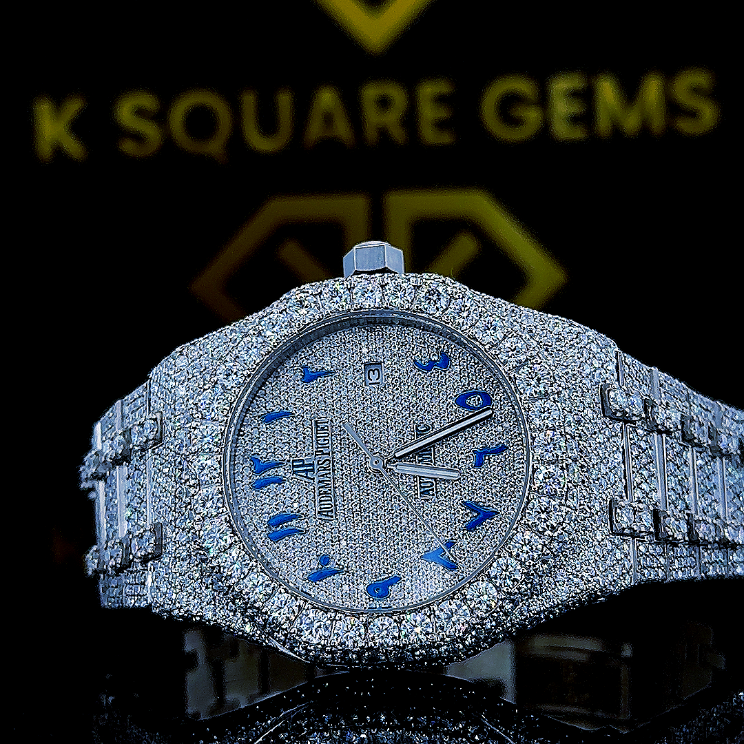 MOISSANITE ICED OUT WATCH SWISS MOVEMENT AUTOMATIC WATCH