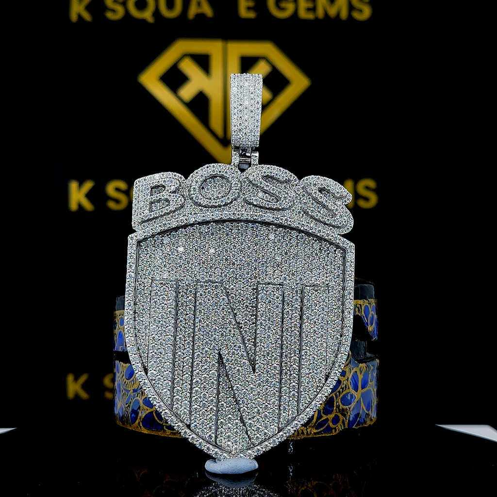 Boss Crest Moissanite Pendant