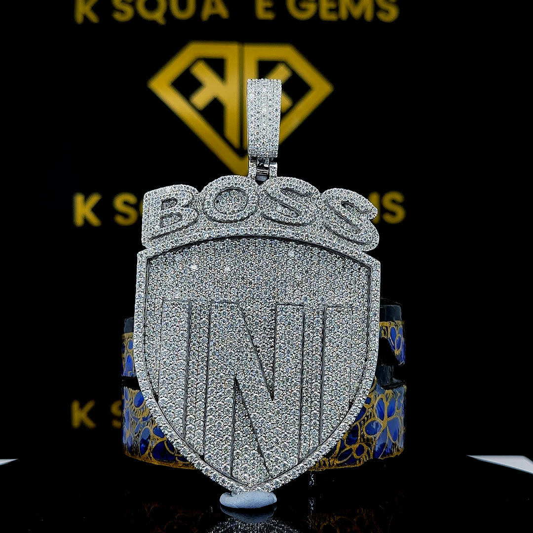 Boss Crest Moissanite Pendant