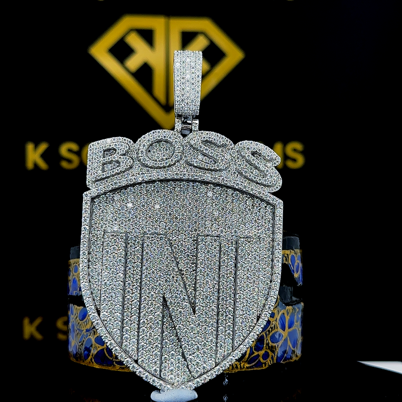 Boss Crest Moissanite Pendant