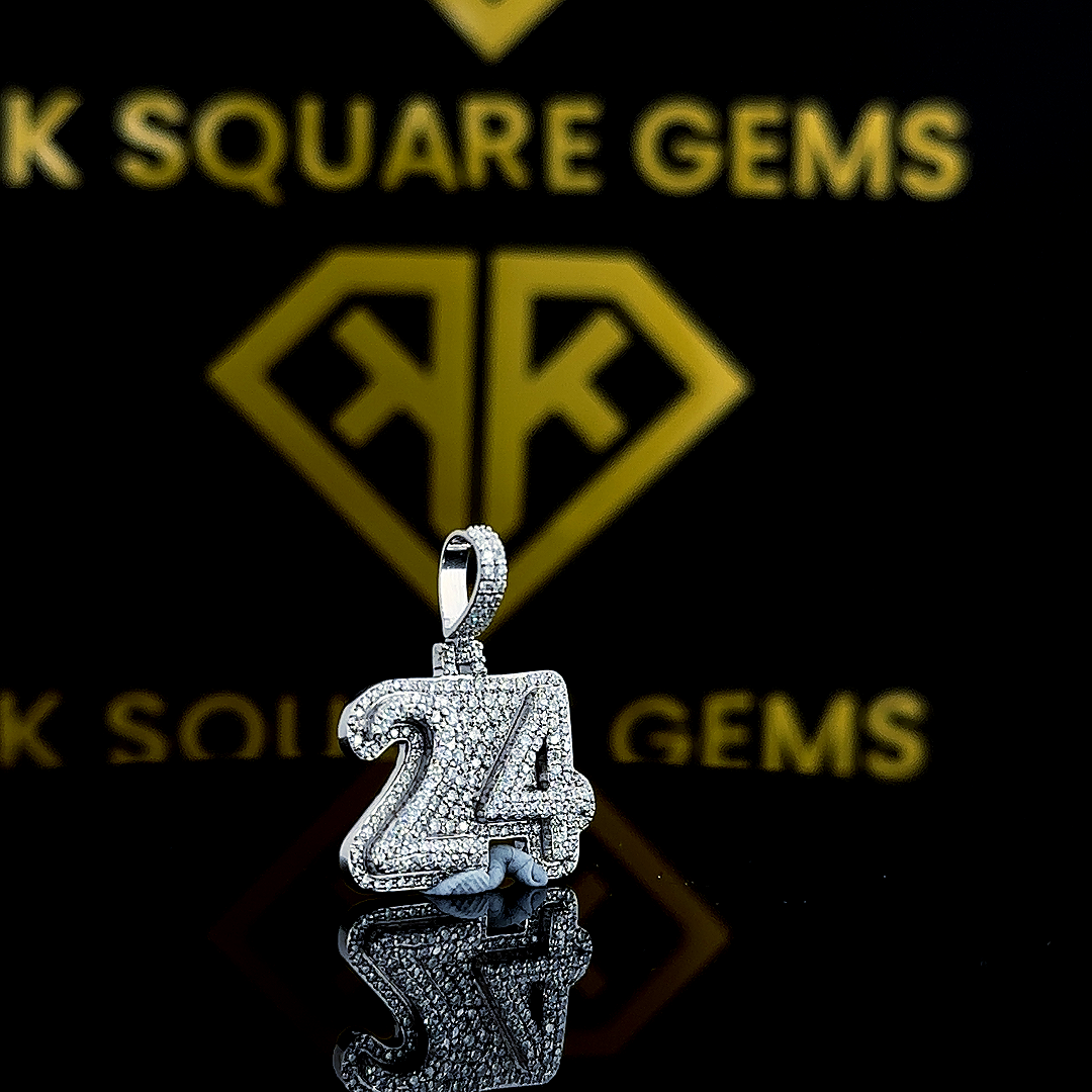 Custom Moissanite Diamond "24" Pendant