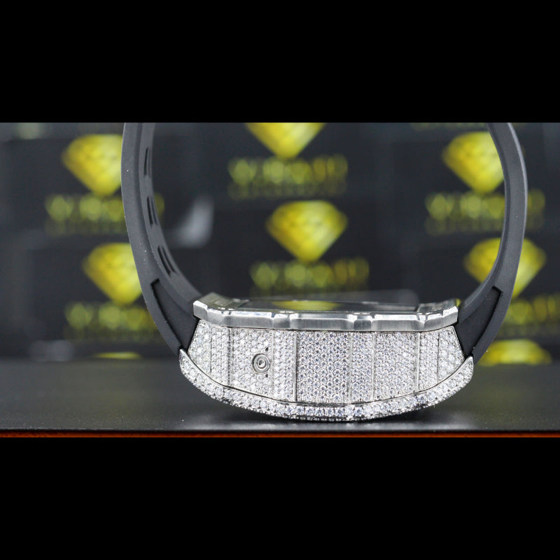 Moissanite Iced Out Watch Swiss Movement Automatic Watch For Man