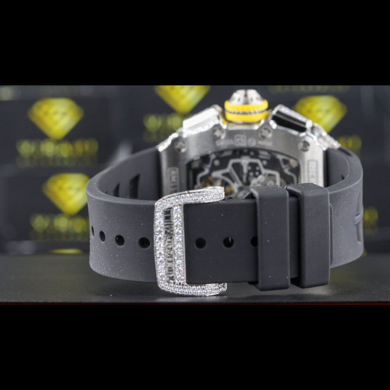 Moissanite Iced Out Watch Swiss Movement Automatic Watch For Man