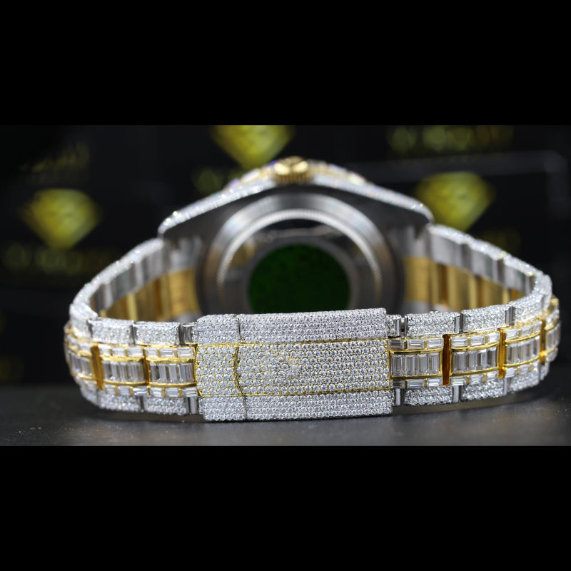 Moissanite Studded Watch Swiss Movement Automatic Watch For Man