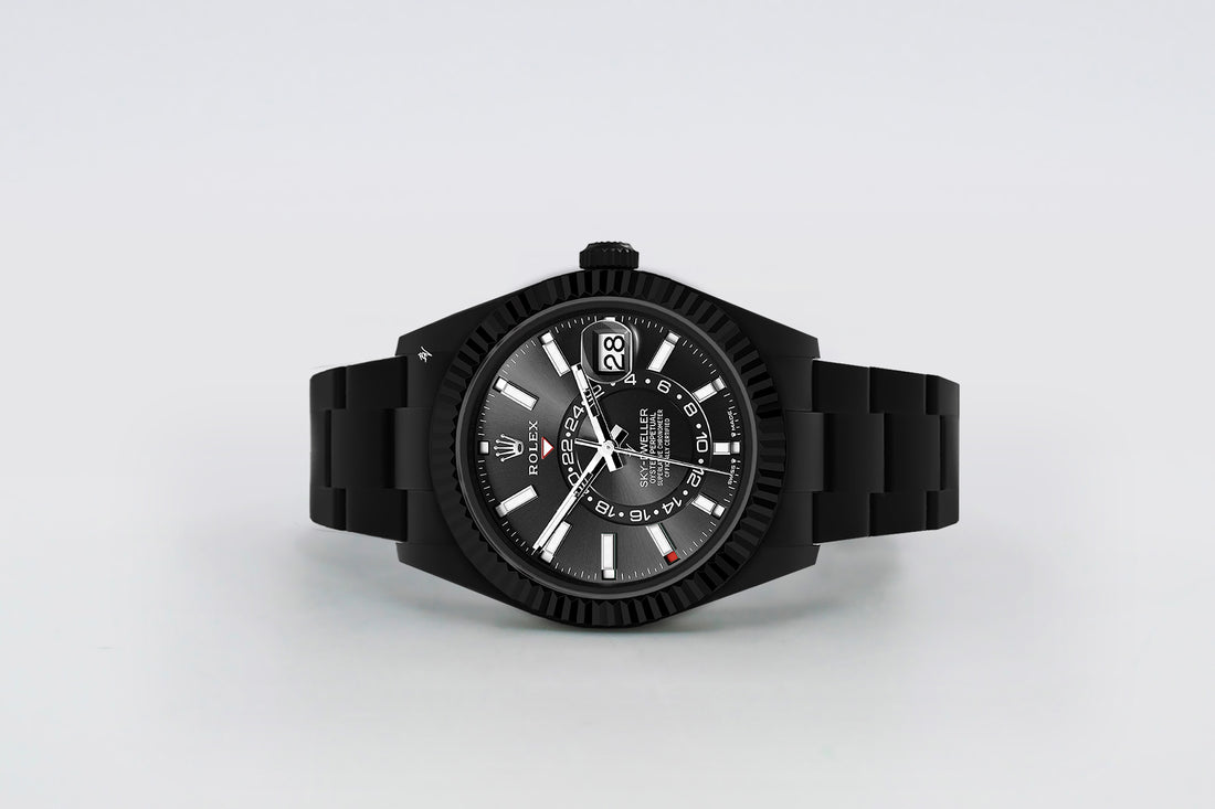 Rolex Sky-Dweller Full Black Edition Watch Front View
