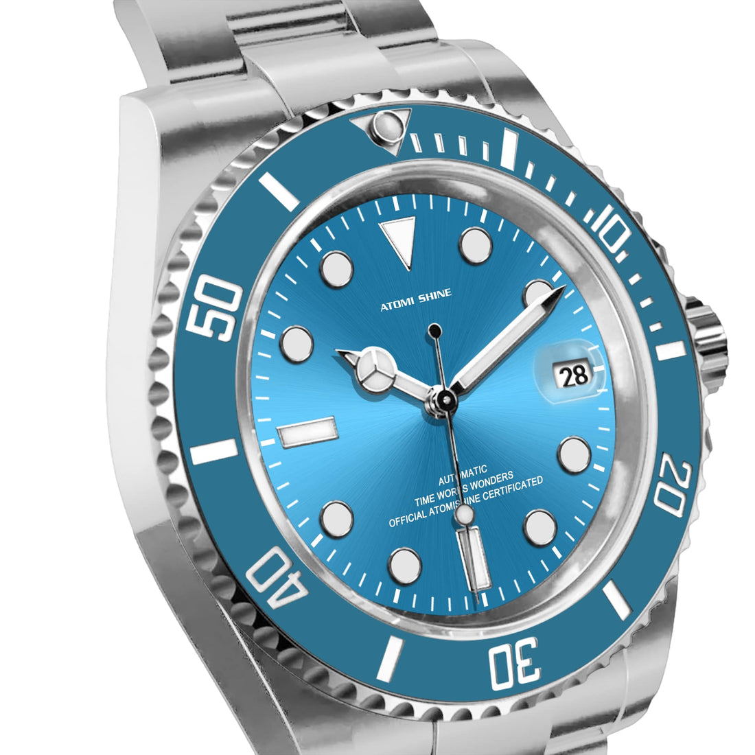 Rolex Submariner Tiffany Blue Dial Watch Front View