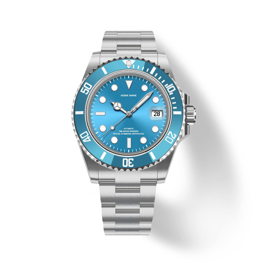 Rolex Submariner Tiffany Blue Dial Watch Front View