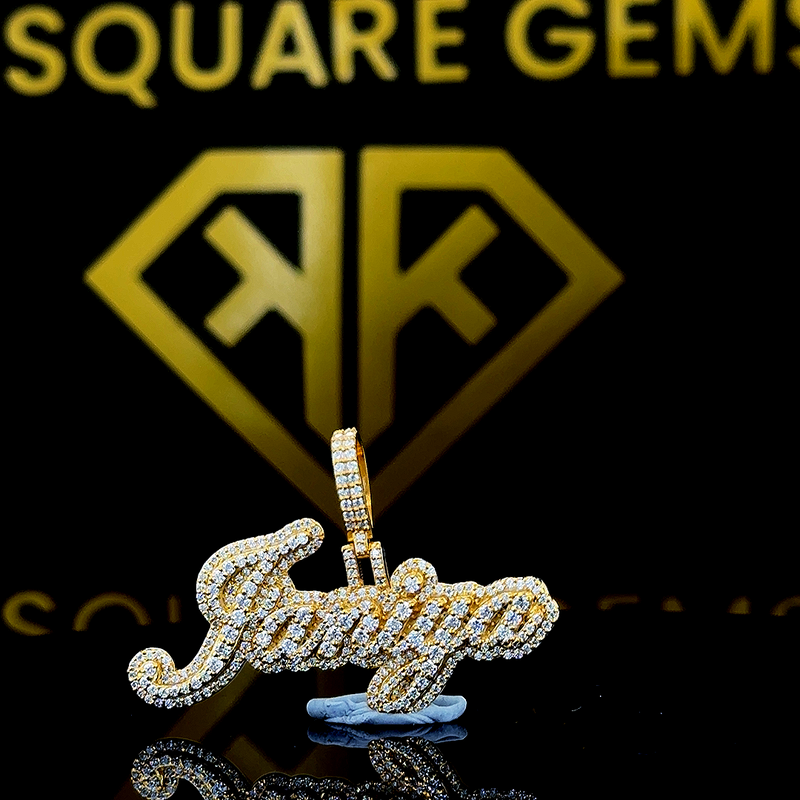 FrostScript Moissanite Pendent