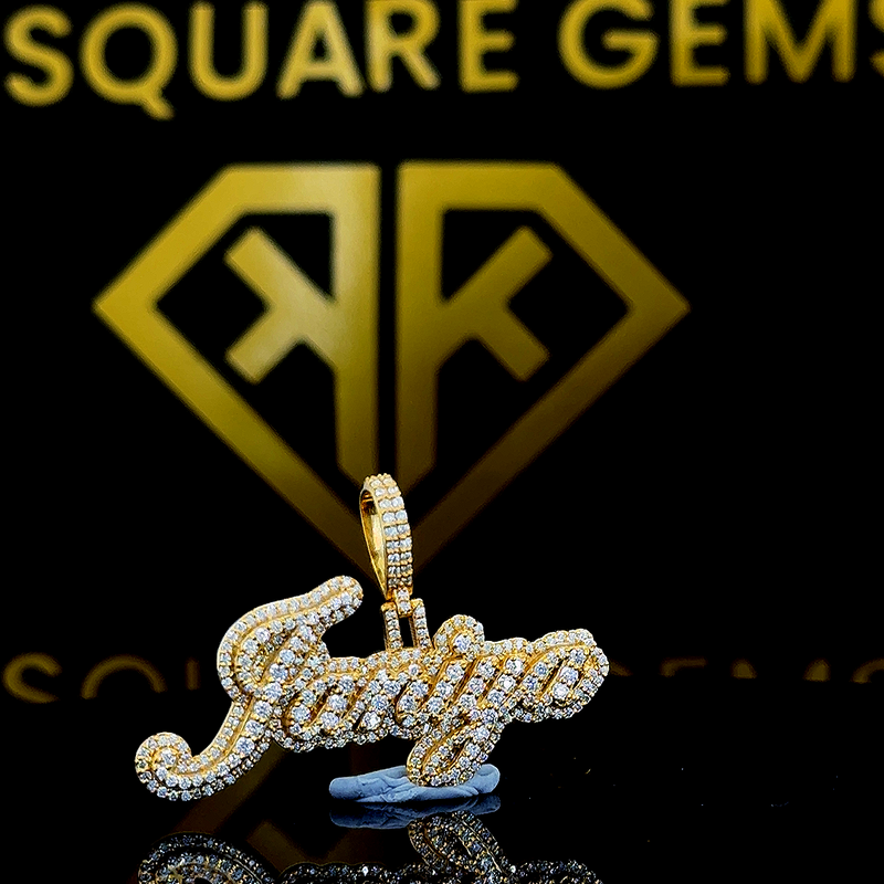 FrostScript Moissanite Pendent