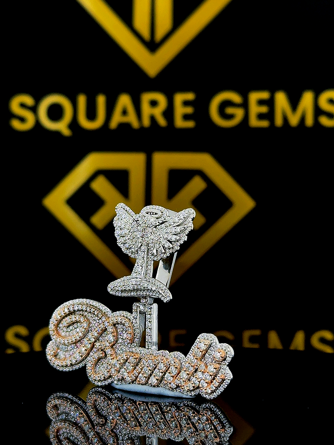 Wings Moissanite Pendent