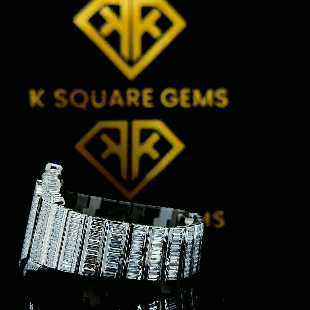 MOISSANITE ICED OUT WATCH SWISS MOVEMENT AUTOMATIC WATCH FOR MAN