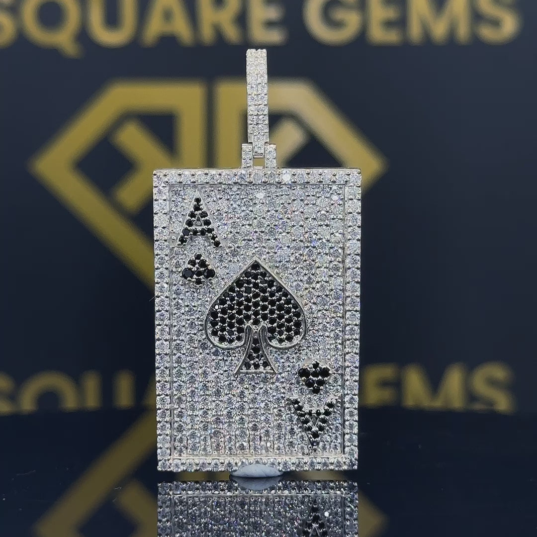Ace's Edge Moissanite Pendant