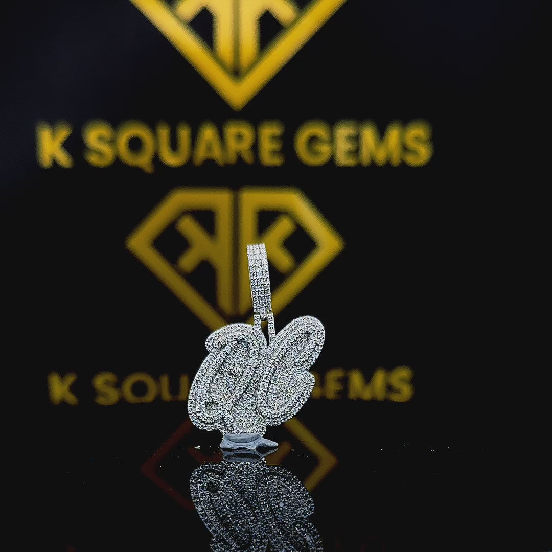 GlamTwist 1.50 Ct VVS1 Moissanite Custom Pendant in 925 Sterling Silver 