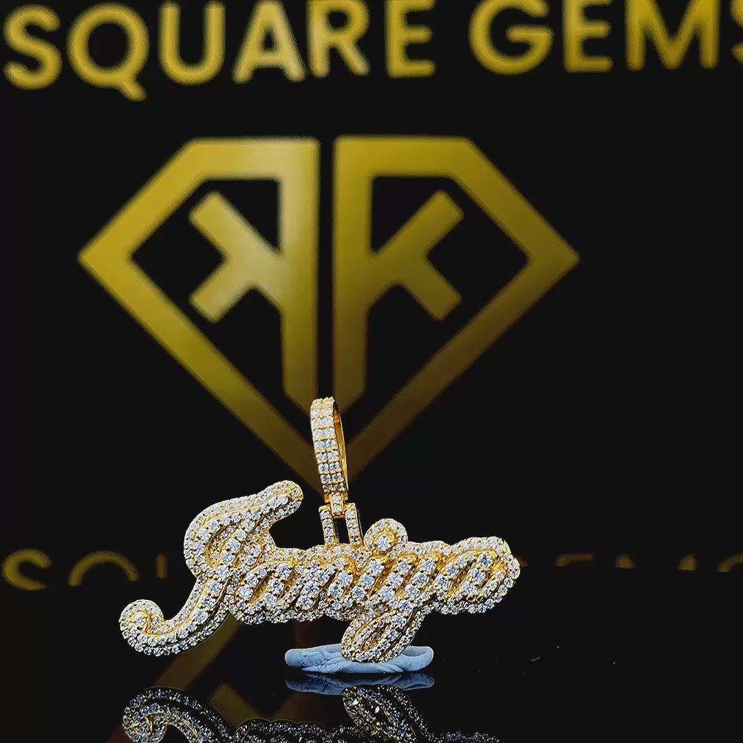 FrostScript Moissanite Pendent