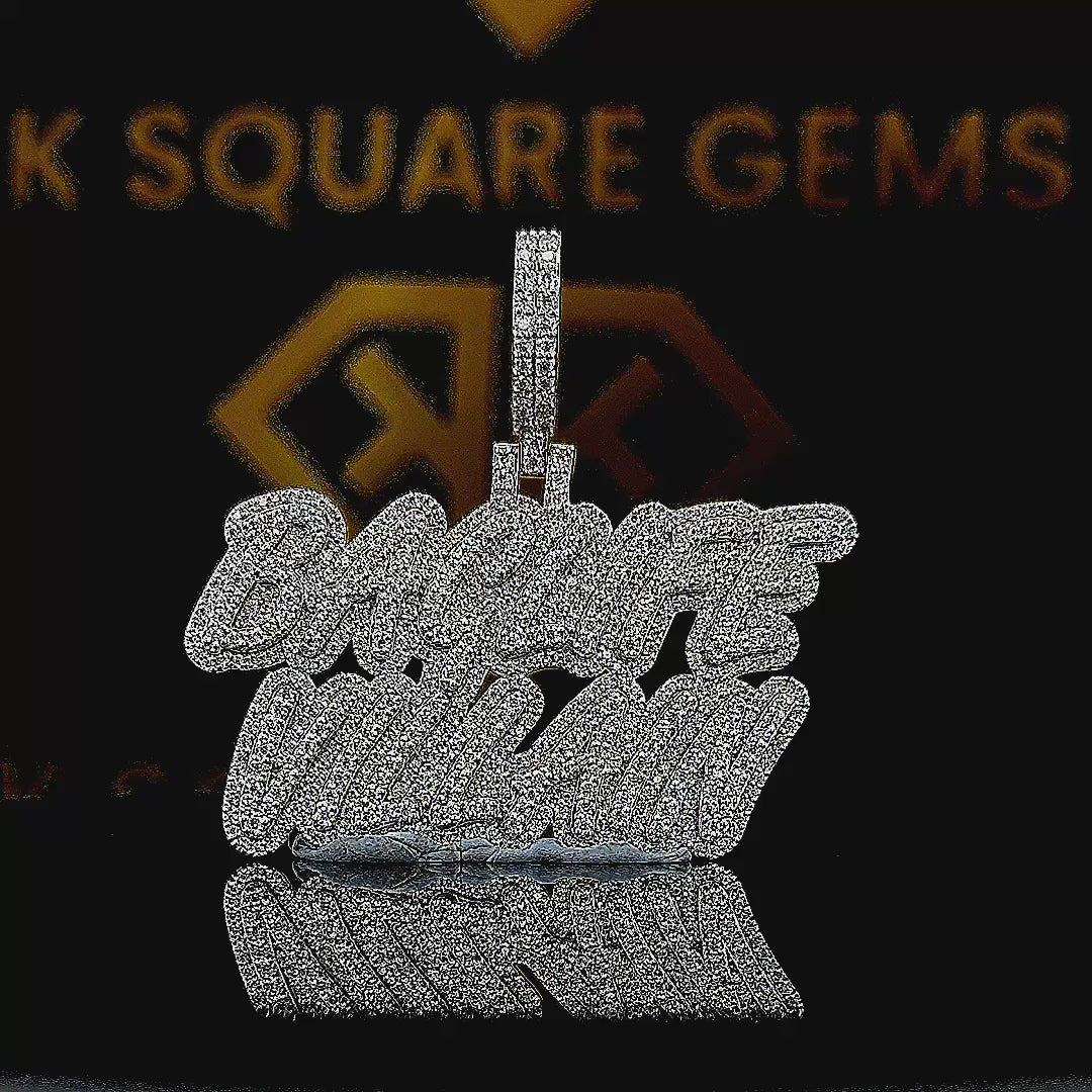 GlitzGrip Moissanite Pendent
