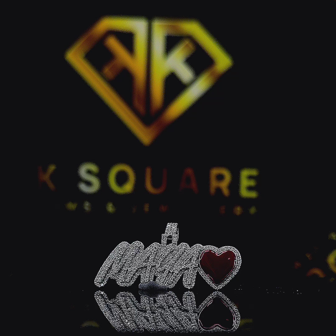 Heartwave 1.04 Ct VVS1 Moissanite Custom Pendant in 925 Sterling Silver is a luxurious piece, combining stunning brilliance with a personal touch for both men and women.