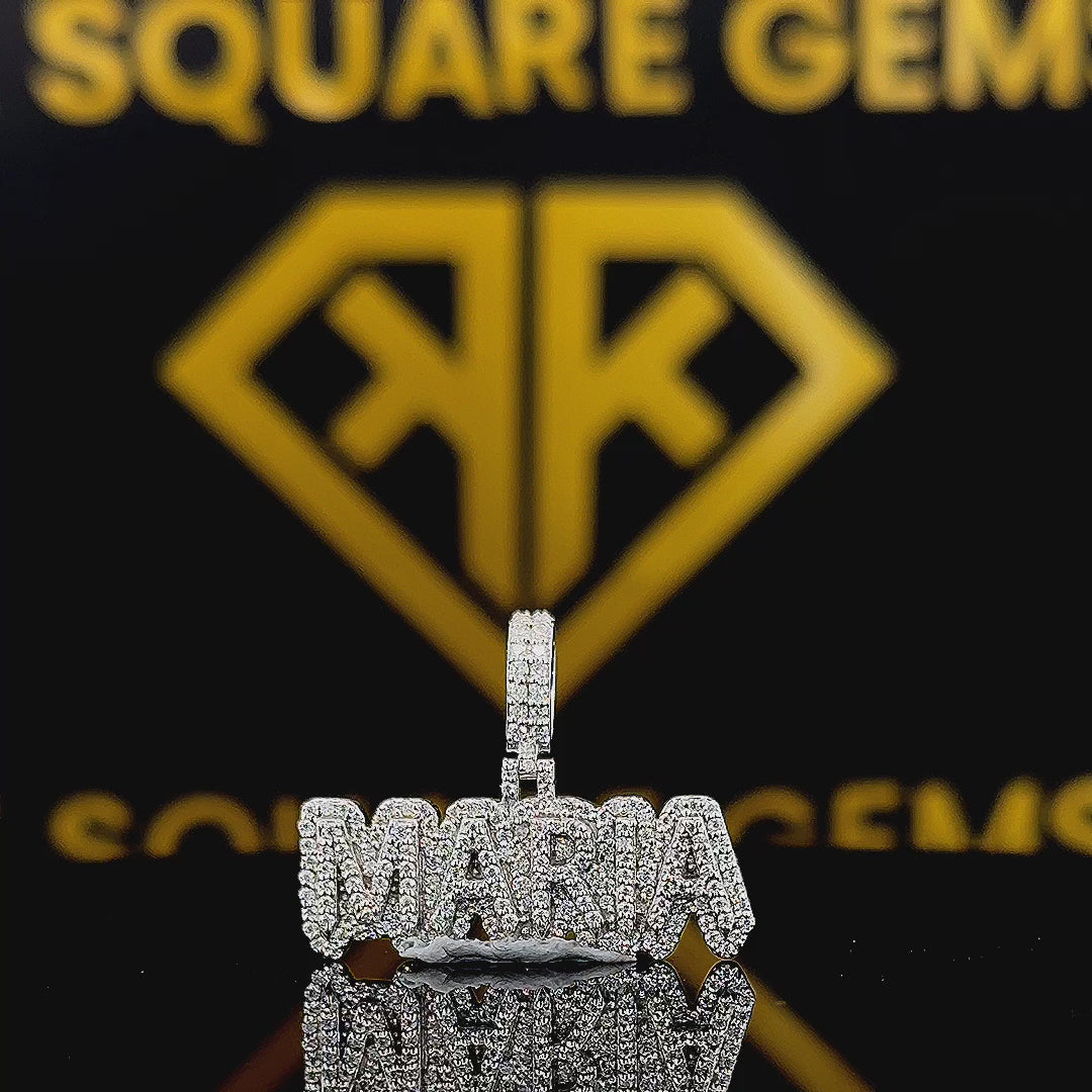 GlowMaria 0.85 Ct VVS1 Moissanite Custom Pendant in 925 Sterling Silver