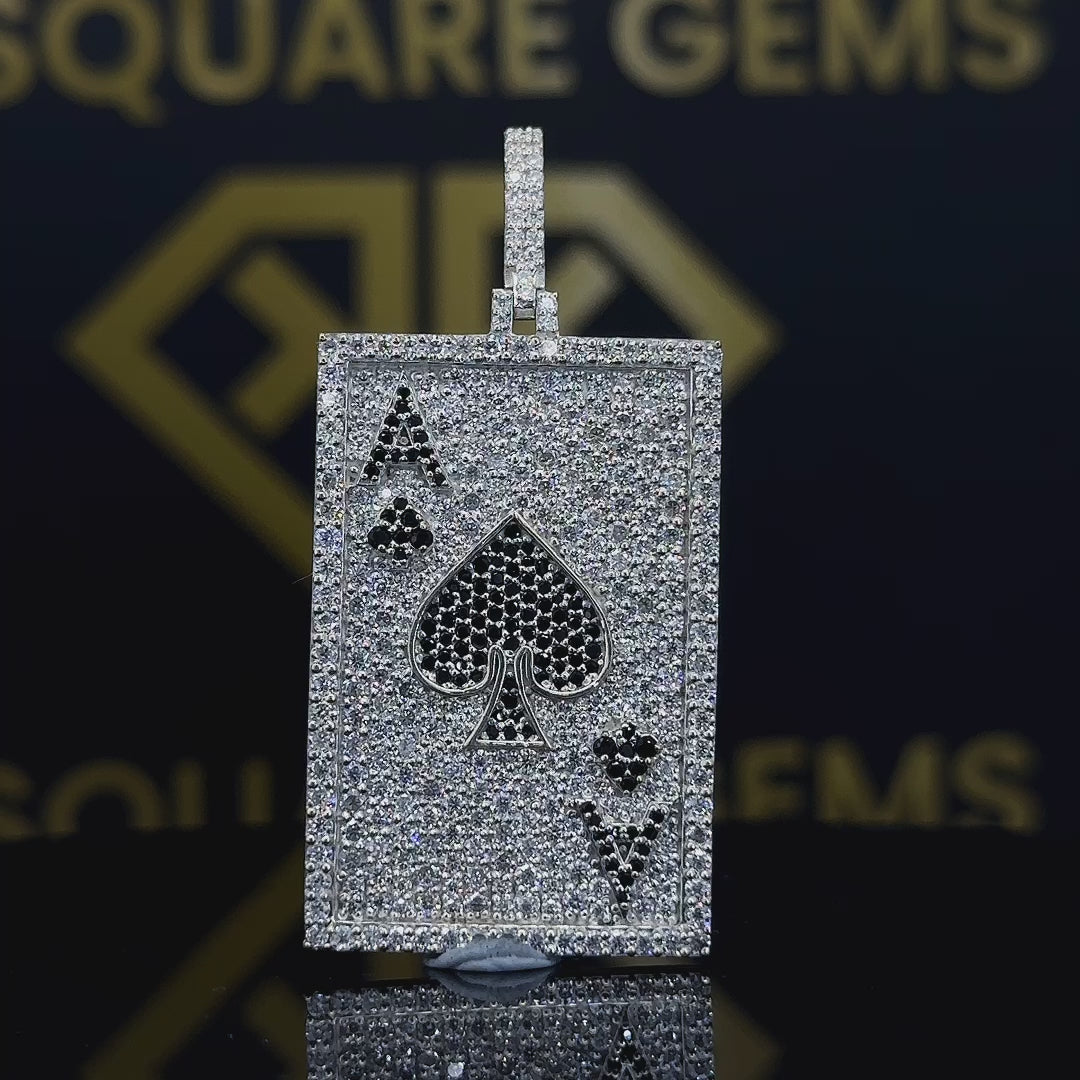 Ace's Edge Moissanite Pendant