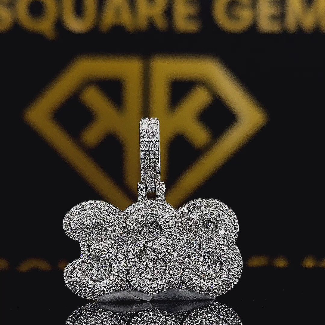 Discover the TripleLux 1.75 Ct Moissanite Custom Hip Hop Pendant. Crafted in sterling silver