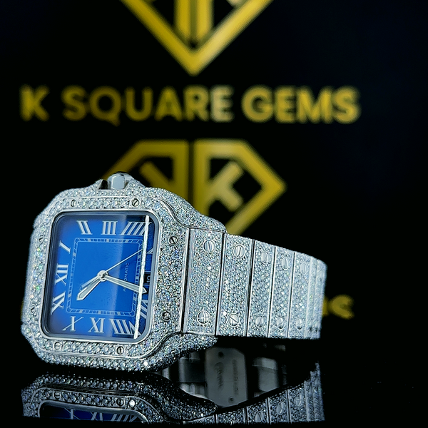 Customized Watch 2024 Hip Hop Top Brand Luxury Iced Out Watch stainless steel Vvs Moissanite Diamond Watch For Men