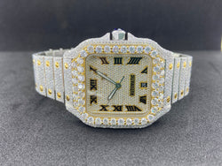 Moissanite Diamond Studed Custom  Watches