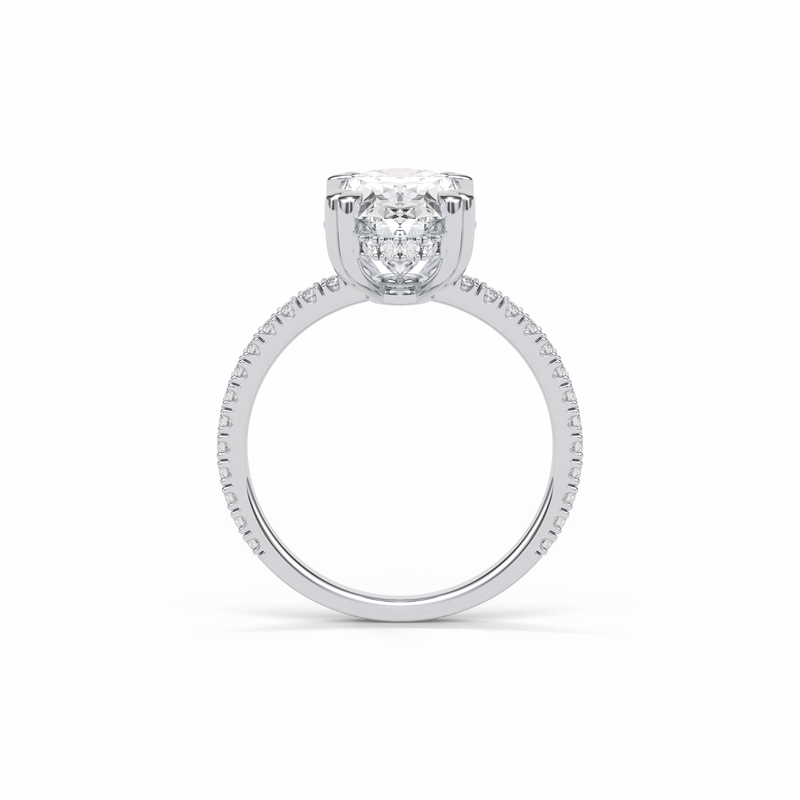 4.00 CARAT OVAL CUT MOISSANITE RING FOR ENGAGEMENT & WEDDING